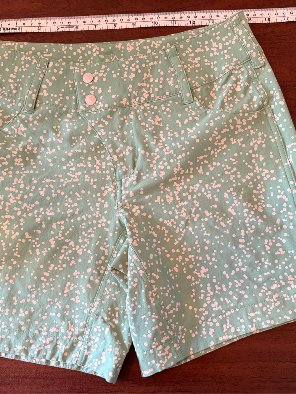 Women's Mint Green Printed Athletic Shorts